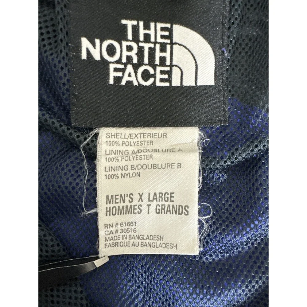 North Face Jacket Mens XL Blue Black Windbreaker Lined Retro Athleisure Gorpcore
